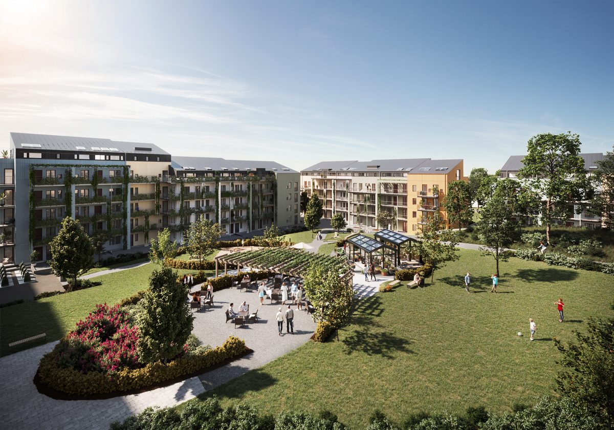 Justert størrelse hage